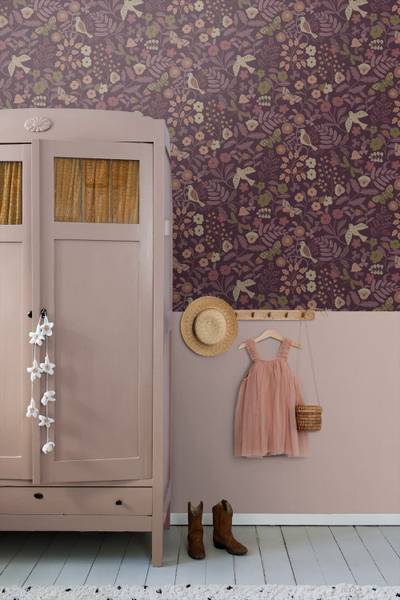 Tapete 131639 Violett - Papier - 53 x 1005 x 53 cm