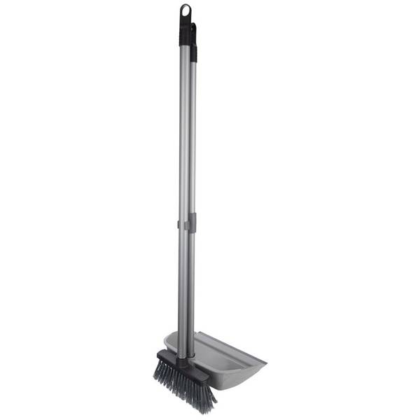 Besen und Kehrschaufel Set 711853 Grau - Kunststoff - 21 x 87 x 25 cm