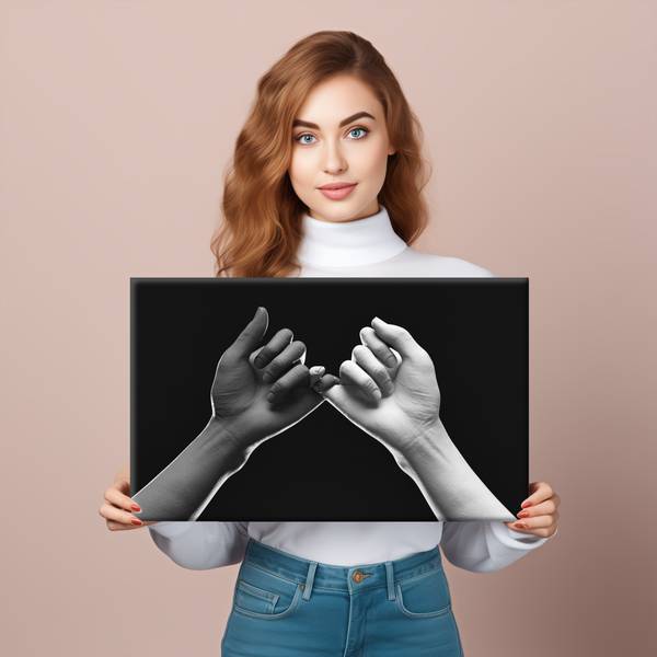 Afbeelding HANDEN Vingers Abstractie 90 x 60 x 60 cm