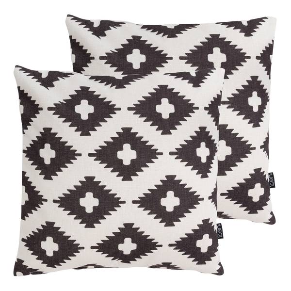 Outdoor Kyoto Kissen, 2pk Schwarz - Textil - 43 x 11 x 11 cm