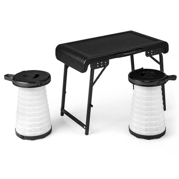 Garten-Essgruppen (3er Set) Schwarz - Metall