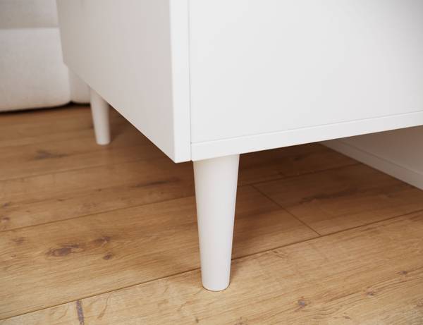 Nachttisch Savona Weiß - Holzwerkstoff - 60 x 55 x 40 cm