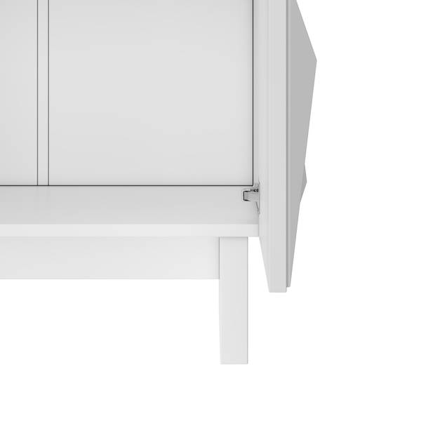 Schuhschrank Eurynom Ⅰ Weiß - Holzwerkstoff - 61 x 136 x 34 cm