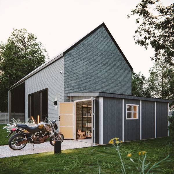 Gartenhaus M940BCS Hellgrau