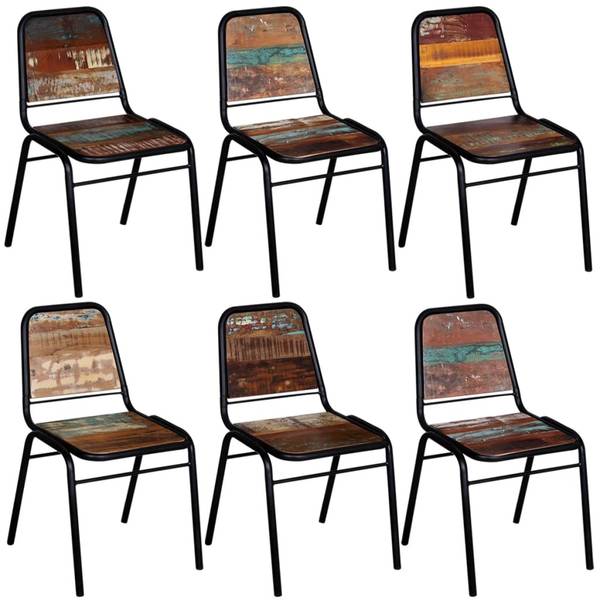 chaise à manger 274707  (lot de 6) Acier - 44 x 84 x 59 cm