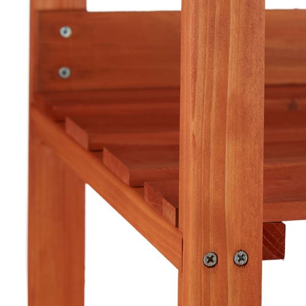 Oppottafel met metalen plaat oranje - staal - 92 x 88 x 42 cm