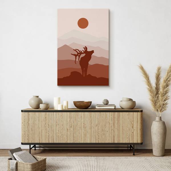 Leinwandbild Hirsch 80 x 120 x 120 cm
