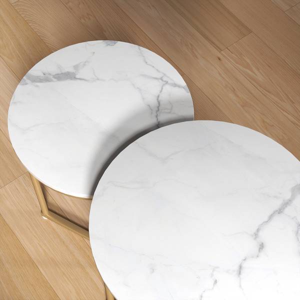 Beistelltisch 83B-119V00GD Gold - Stahl - 45 x 55 x 45 cm
