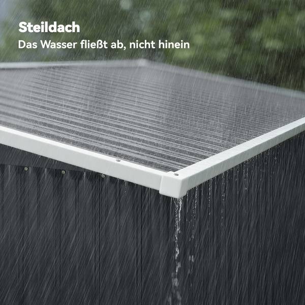 Gerätehaus 582V00CG Grau - Metall - 234 x 185 x 132 cm