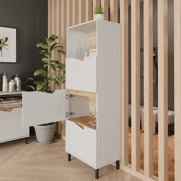 Kommode Marelle 57873 Asteiche Dekor - Reinweiß