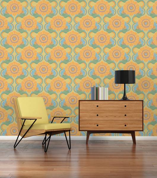 Vliestapete 395301-GU Gelb - Kunststoff - 53 x 1 x 850 cm
