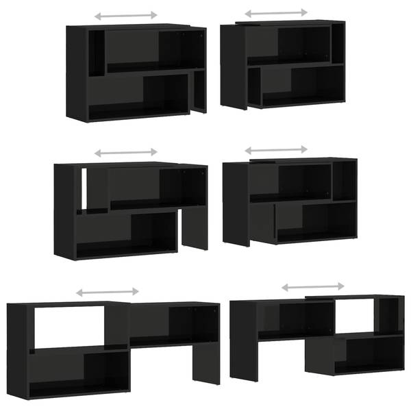 TV-Schrank 3008170 Schwarz - Holzwerkstoff - 30 x 52 x 149 cm