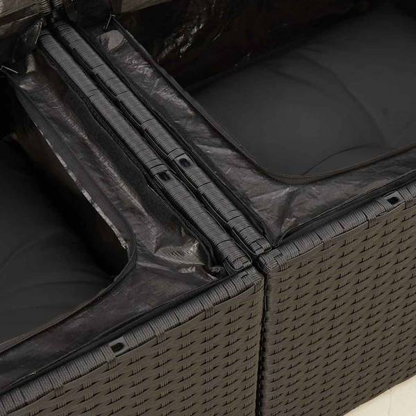 Garten-Lounge-Set 3036439-2 (6-teilig) Schwarz