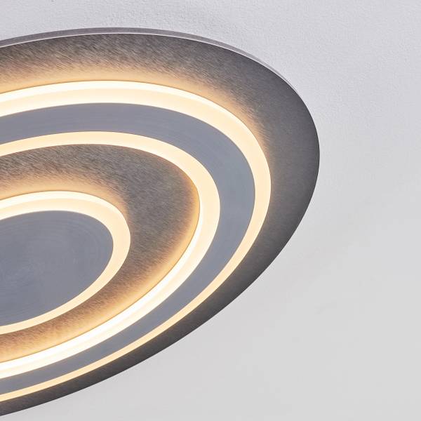 Deckenleuchte Binasco Grau - Weiß - Holzwerkstoff - Metall - 62 x 7 x 62 cm