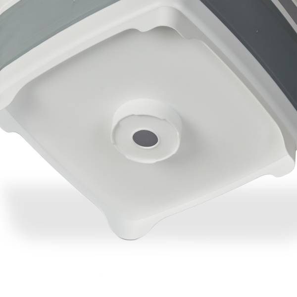 Faltbare Spülschüssel mit Ablauf Grau - Weiß - Kunststoff - 31 x 20 x 31 cm