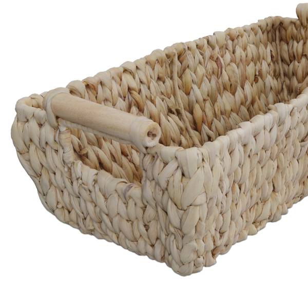 Aufbewahrungskorb aus Wasserhyazinthe Braun - Eisen - 43 x 14 x 19 cm