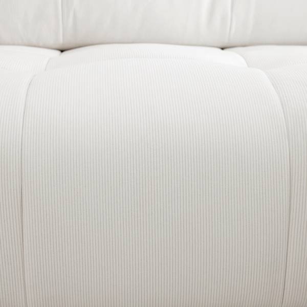 Ecksofa ESTELLA Weiß - Textil - Holz teilmassiv - 1 x 1 x 1 cm