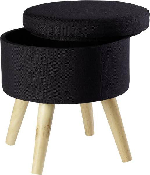 Sitzhocker MAX EW-SH-0455 Schwarz - Edelstahl - 32 x 36 x 36 cm
