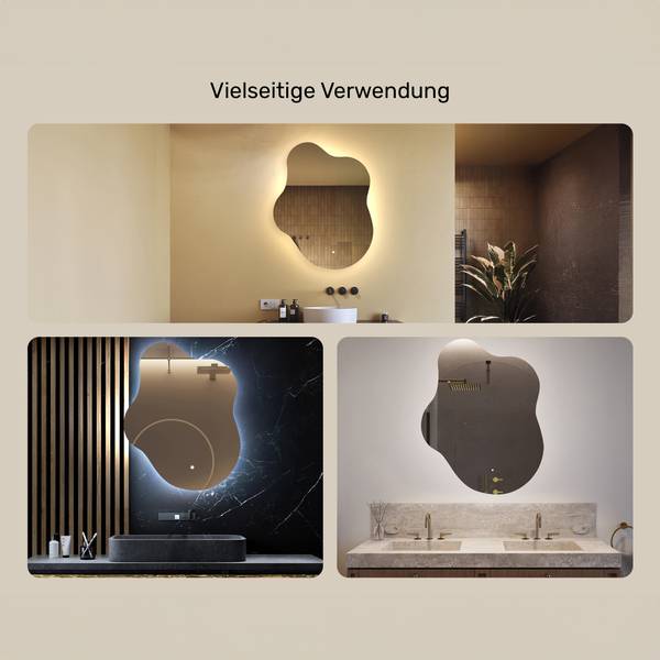 LED-spiegel MAG093 Spiegelglas - 74 x 94 x 1 cm