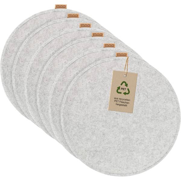 Sitzkissen mit Antirutschnoppen 6er-Set Grau - 35 x 35 cm