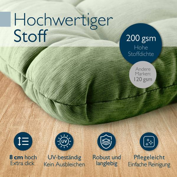 Stuhlkissen HighLux SK 4tlg Dunkelgrün