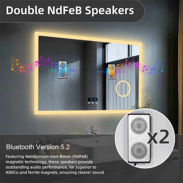 Badspiegel LED Luxtune 100 x 70 cm