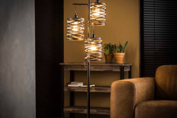 Vloerlamp ALMAS zwart - metaal - 37 x 150 x 29 cm
