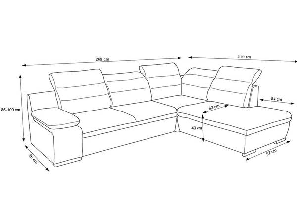 Schlafsofa PYLOS Anthrazit