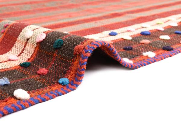 Tapis Jajim CXIII Rouge - Laine - 138 x 1 x 204 cm