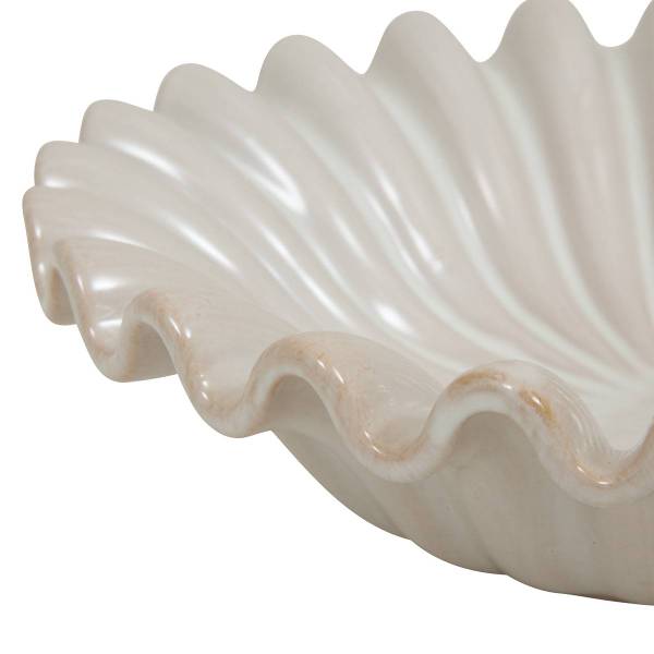 Schale SIEN Weiß - Keramik - 25 x 7 x 25 cm