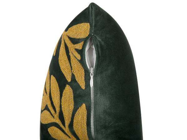 Coussin décoratif MISTLETOE Doré - Vert - Textile - 45 x 12 x 45 cm