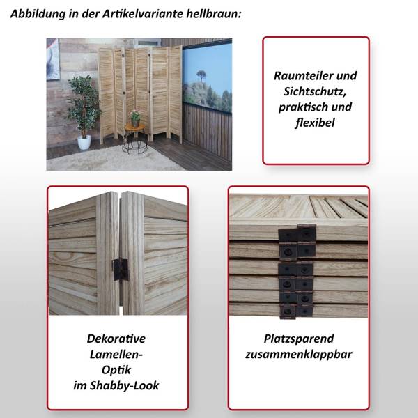 Paravent G30 Dunkelbraun