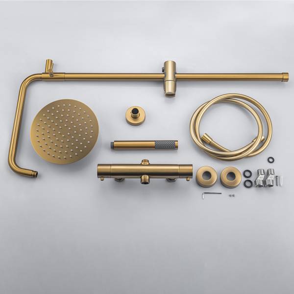Regendusche Mit Duschtermostat Orlean Gold