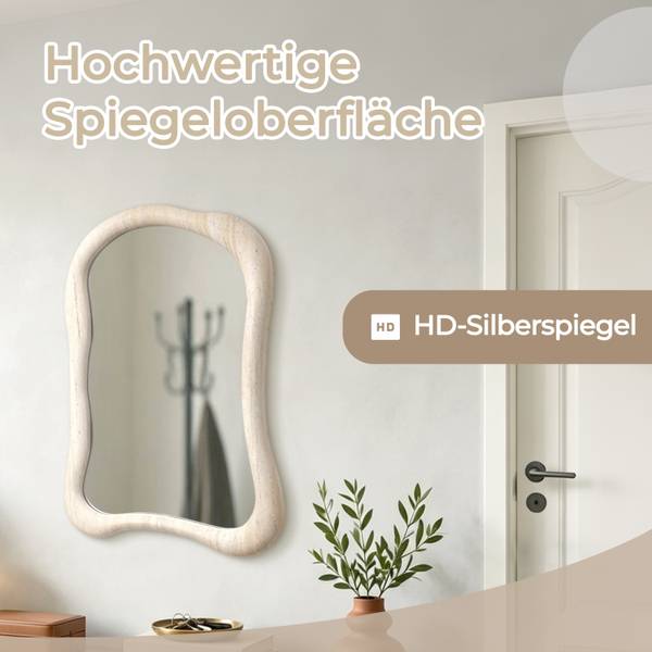 Wandspiegel HTA0399 Beige - Holzwerkstoff - Glas - 50 x 4 x 71 cm