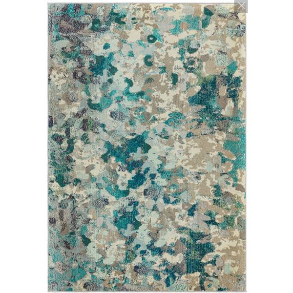 Wohnzimmerteppich ETHERAL Blau - Textil - 160 x 190 cm