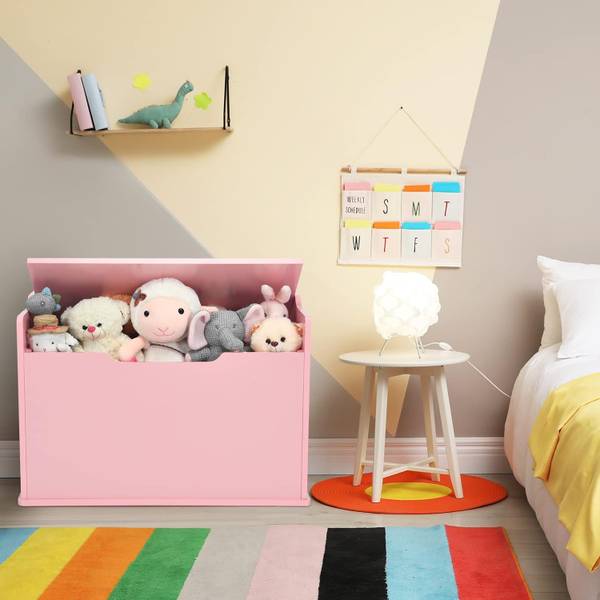 Speelgoeddoos FB32450 roze - plaatmateriaal op houtbasis - 39 x 52 x 74 cm