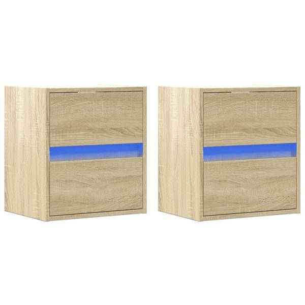 Nachttisch mit LED 2er Set X9346 Eiche Sonoma Dekor - Anzahl Teile im Set: 2