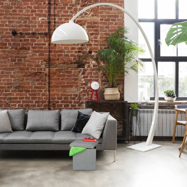 Sitzhocker mit Stauraum Grau