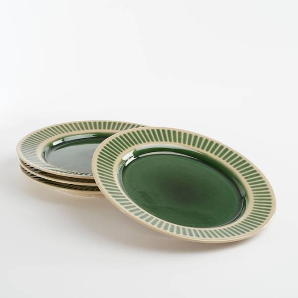 Teller Elice Grün - Keramik - 27 x 3 x 27 cm