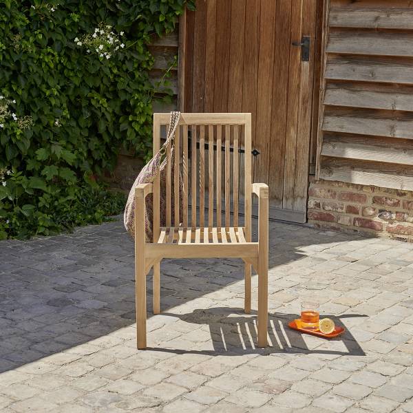 Gartensessel MALTE Beige - Massivholz - 54 x 92 x 52 cm