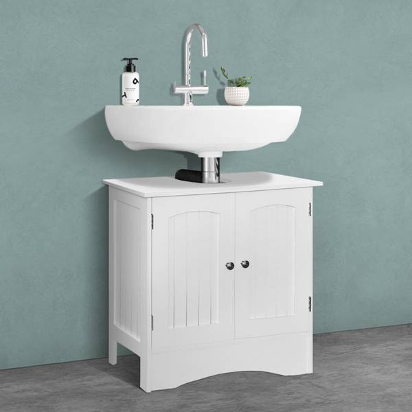 Meuble sous-vasque 60x30x60cm blanc Blanc - Bois manufacturé - 30 x 60 x 60 cm