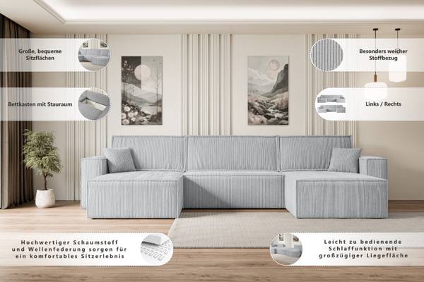 Wohnlandschaft CELTIC-XLU Braun