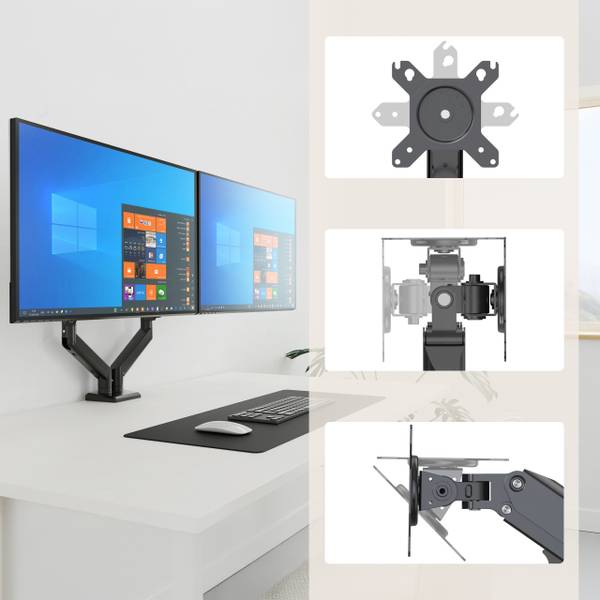 Monitorhalterung Ergomount GF2 Schwarz - Aluminium - 101 x 410 x 4 cm