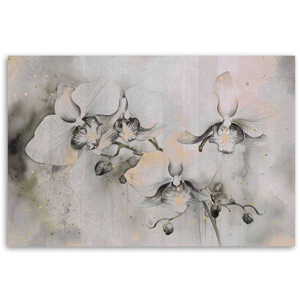 Wandbild blühende orchideen abstraktion 120 x 80 cm