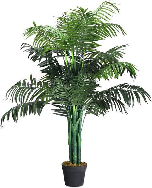 Zimmerpalme Palme Kunstpflanze Grün - Kunststoff - 16 x 110 x 16 cm