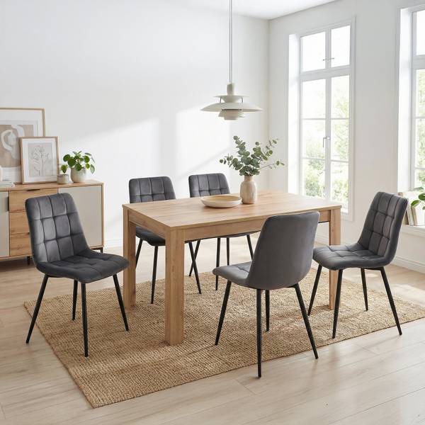 Esstisch 3195 Braun - ABS - Holzverbundwerkstoff - 135 x 77 x 86 cm