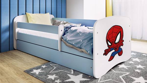 Kinderbett Spiderman Blau - 90 x 164 cm