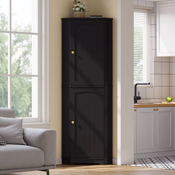 Küchenschrank ECKBAHEI241 Ⅵ Schwarz - Holzwerkstoff - 42 x 166 x 42 cm