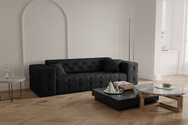 Sofaset CHANTAL 3-2-1 Schwarz
