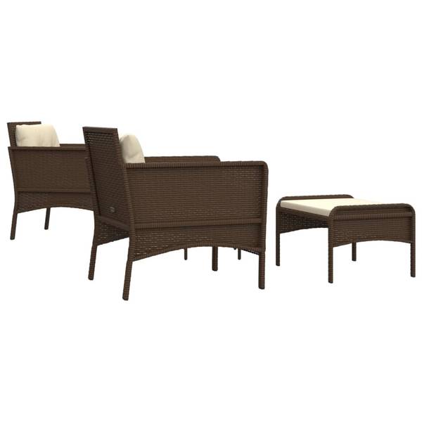 Garten Lounge Set 3029167 (5-teilig) Braun - Weiß